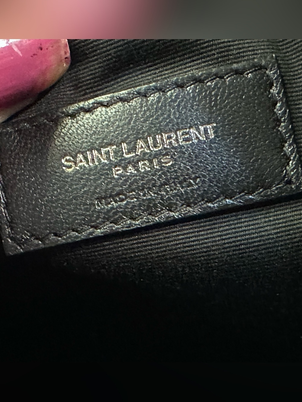 Saint Laurent Rive Gauche Crossbody/Clutch Bag Coated Canvas Leather Ivory Black - Picture 12 of 16